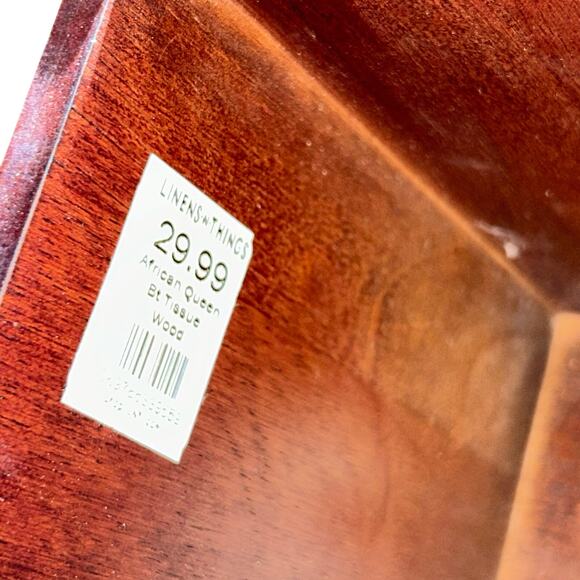 African Queen carved Solid Wood Tissue Box Linens-n-things - Picture 7 of 9